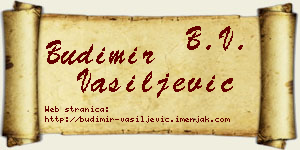 Budimir Vasiljević vizit kartica